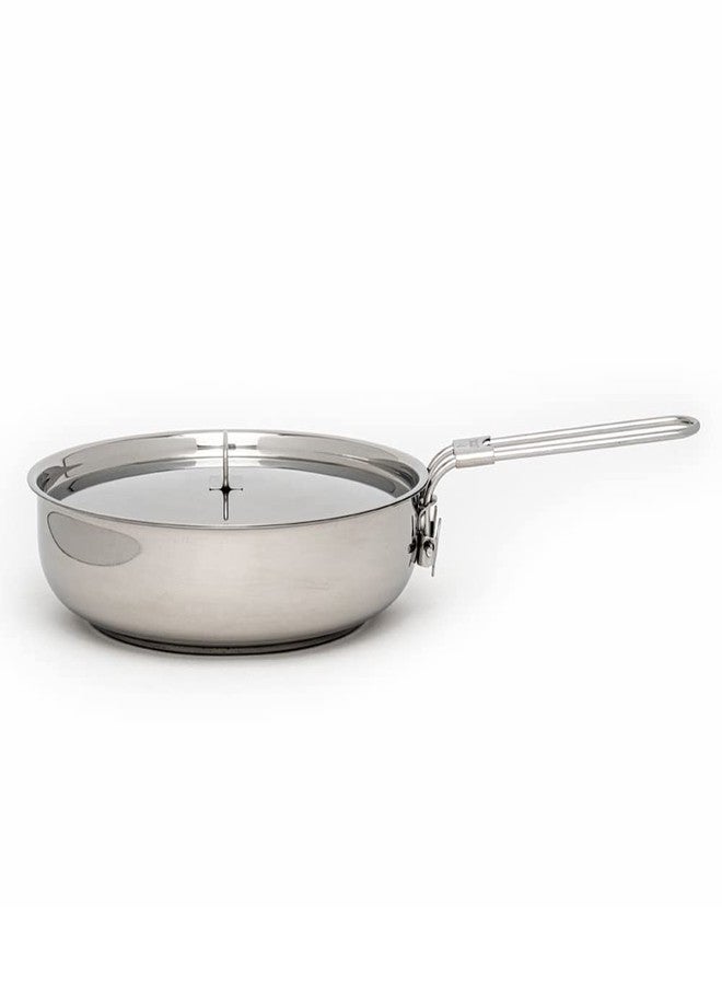 The Pathfinder School Stainless Steel Folding Skillet and Lid (8-Inch) - Image 1